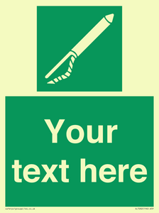 Custom sign safe condition Line throwing appliance